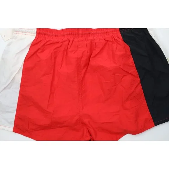 Deadstock Vintage 90s Streetwear Mens XL Sailing Color Block Lined Shorts Trunks